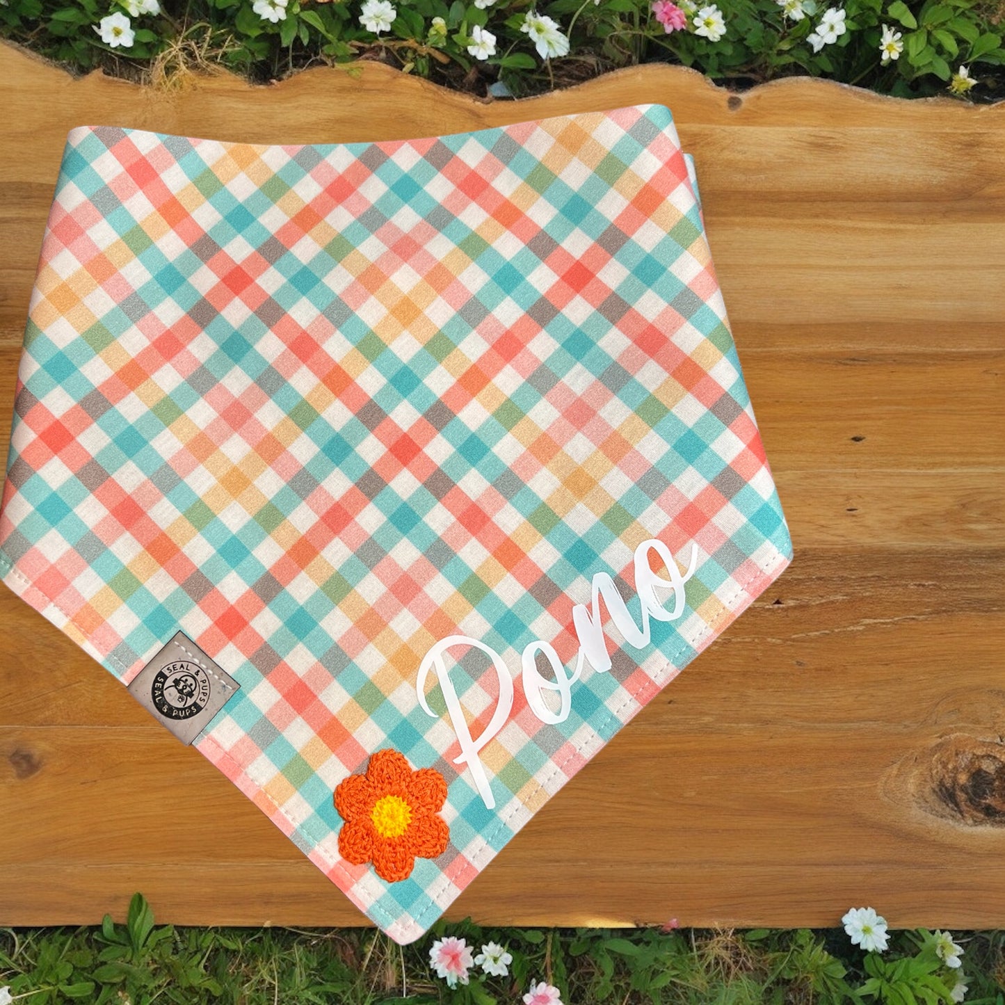 Spring Plaid with personalization option (also see add on's for red panda's)